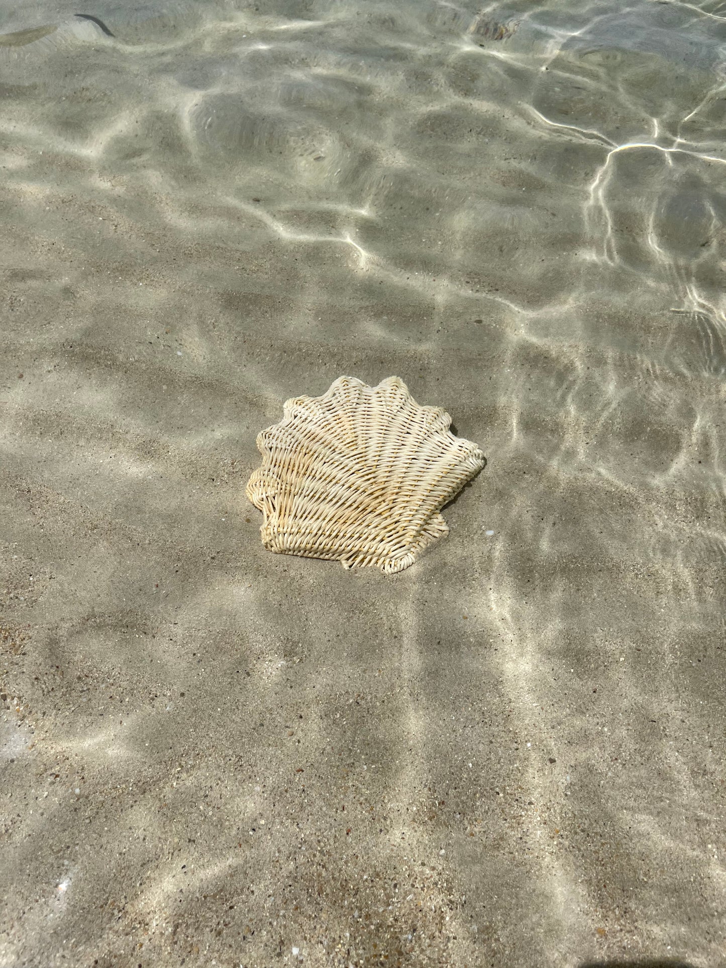 Op de afbeelding is een prachtige rotan schelp te zien voor aan de muur. Met zijn organische en natuurlijke uitstraling voegt deze schelp een vleugje speelsheid en betovering toe aan elk interieur. Handgemaakt van duurzaam rotan materiaal, is deze schelp een veelzijdig decoratief element dat kan worden gebruikt als een opbergmand voor kleine items of als een statement piece aan de muur.